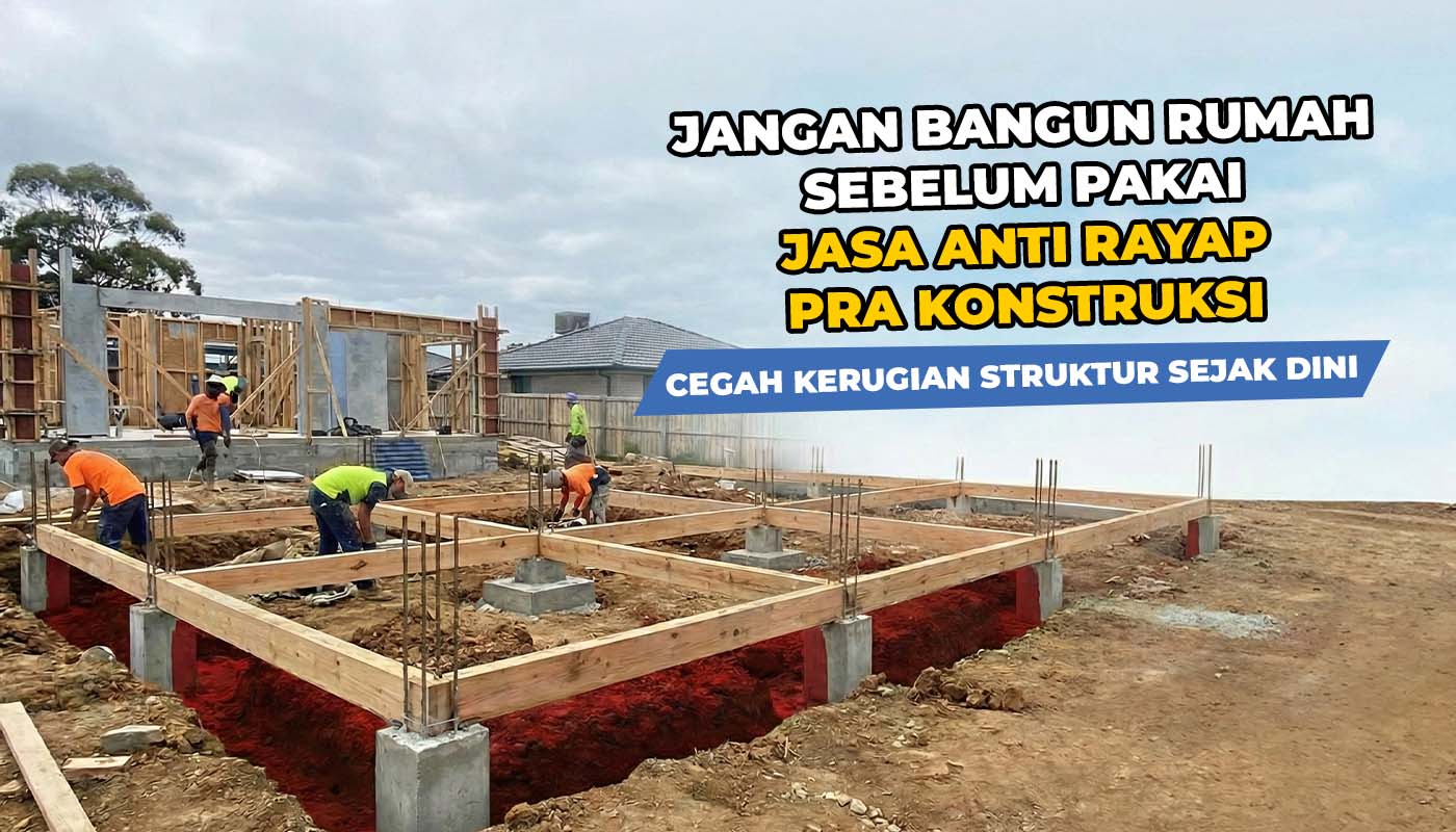 Jangan Bangun Rumah Sebelum Pakai Jasa Anti Rayap Pra Konstruksi